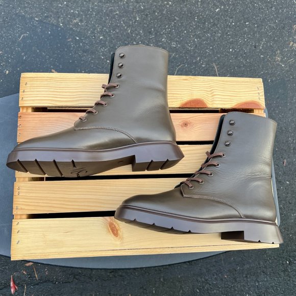 Stuart Weitzman Brown Combat Boots - Picture 6 of 8